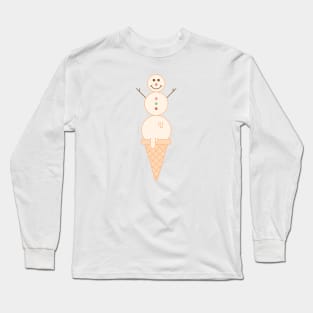 ICE CREAM SNOWMAN Long Sleeve T-Shirt